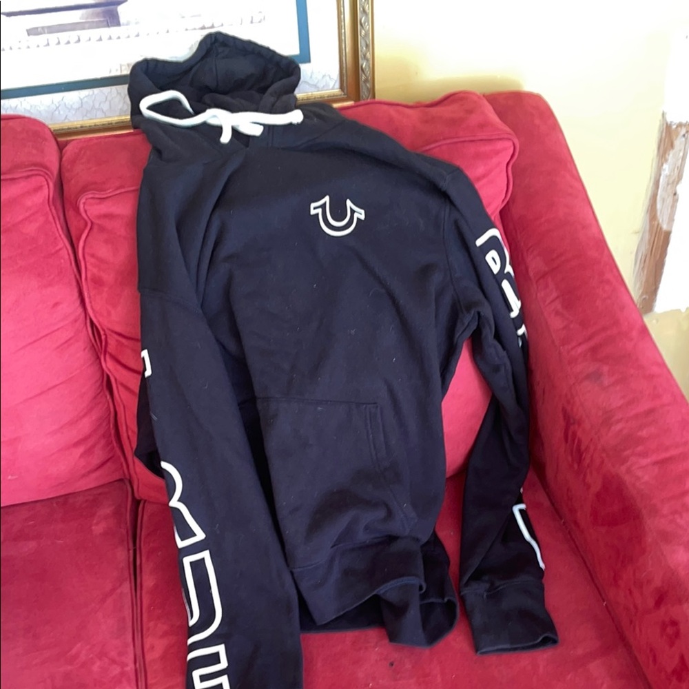 True Religion Black Crewneck Sweater